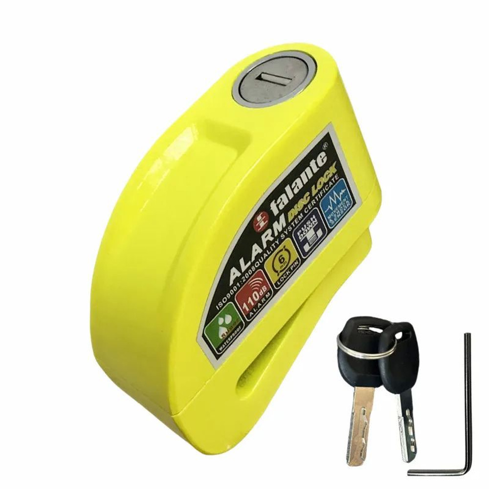 Motorcycle Bicycle Lock Alarm AntiTheft Safety Protection Padlock With Disc Alarm Waterproof Alumin 2