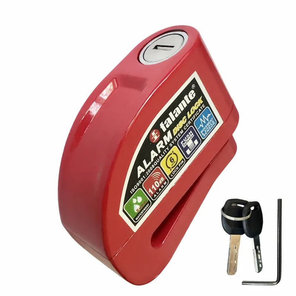 Motorcycle Bicycle Lock Alarm AntiTheft Safety Protection Padlock With Disc Alarm Waterproof Alumin 4