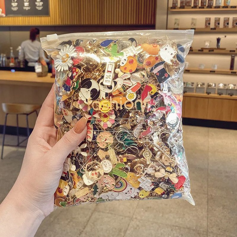 Cute Enamel Pin Badges Random Animal Plant Metal Brooches For Backpack Lapel Jewelry Women Kids 0