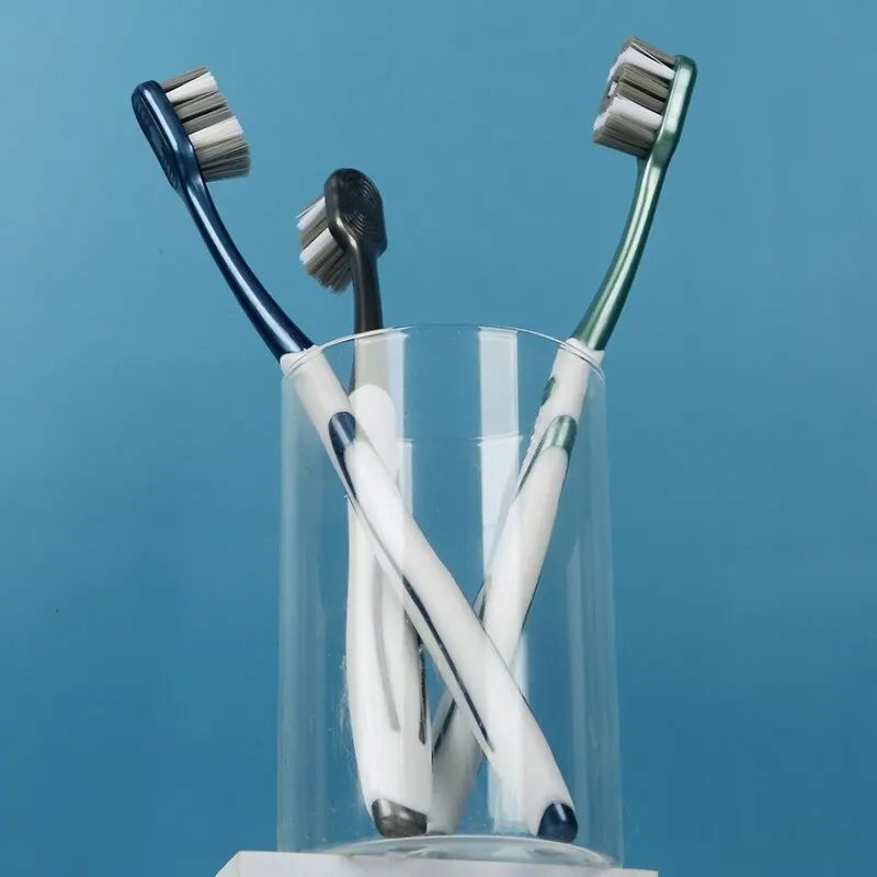 6Pack 360 Whole Mouth Clean Toothbrush For Adults MediumHard Bristles For Excellent Cleaning Effect 2