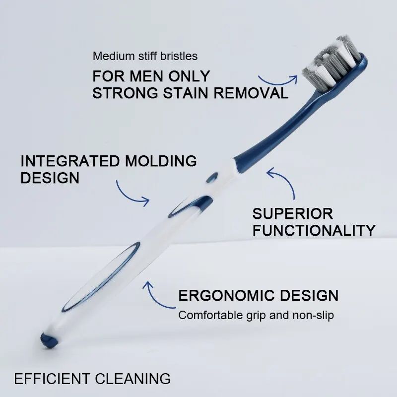 6Pack 360 Whole Mouth Clean Toothbrush For Adults MediumHard Bristles For Excellent Cleaning Effect 5