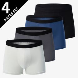 4-piece men fashion print mix and match underwear – comfortable, breathable beach shorts for teenager