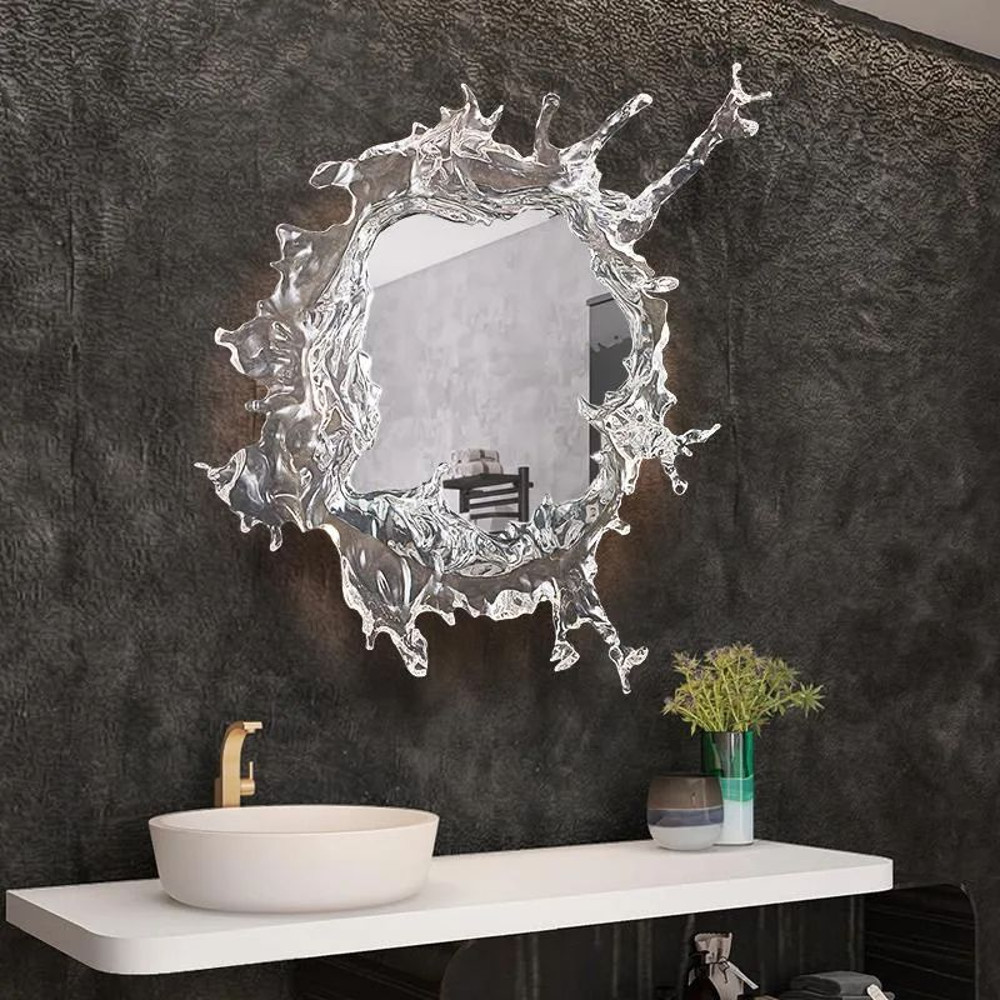 Modern Water Flower With Mirror Wall Lamp Decorative Light For Living Room Corridor Bathroom Dress 2