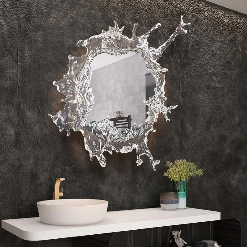 Modern Water Flower With Mirror Wall Lamp Decorative Light For Living Room Corridor Bathroom Dress 2
