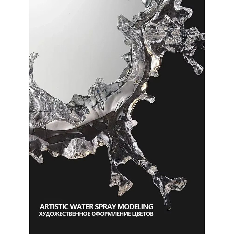 Modern Water Flower With Mirror Wall Lamp Decorative Light For Living Room Corridor Bathroom Dress 5