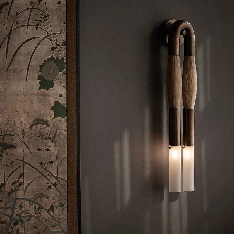 Nordic Vintage Horsehair Sconce Wall Lamp Designer Copper LED Wall Light For Bedroom Corridor Hotel 4