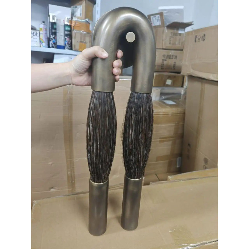 Nordic Vintage Horsehair Sconce Wall Lamp Designer Copper LED Wall Light For Bedroom Corridor Hotel 5