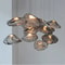 Modern Cloud Design Smoky Grey Glass Pendant Light Handcrafted Blown Glass Hanging Lamp For Living 0