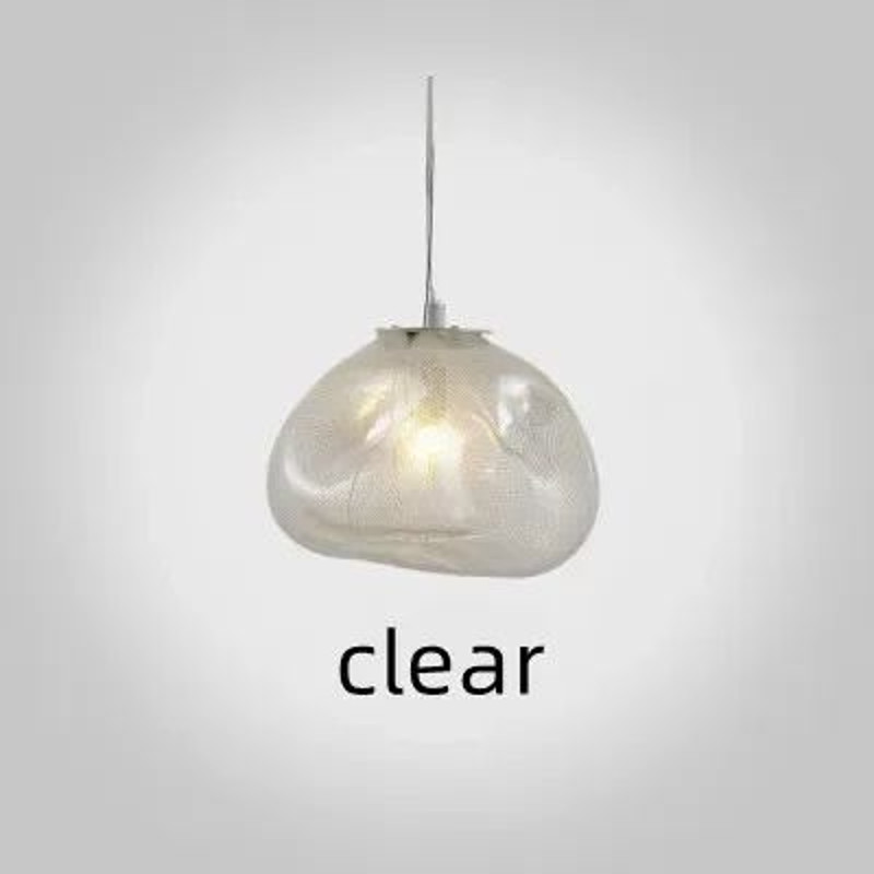 Modern Cloud Design Smoky Grey Glass Pendant Light Handcrafted Blown Glass Hanging Lamp For Living 7