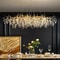 Luxury Gold Crystal LED Chandelier Elegant Ceiling Light For Living Room Dining Bedroom 0