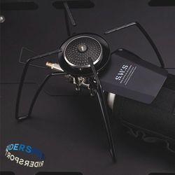 portable spider stove, compact folding card design for camping, hiking & outdoor kitchenware
