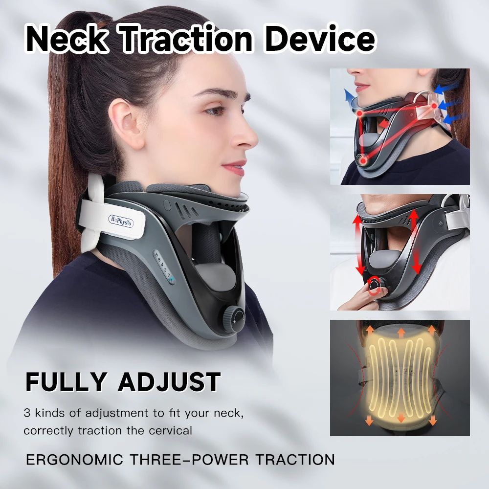 Inflatable Cervical Traction Device Neck Stretcher Posture Corrector With Adjustable Support For P 1