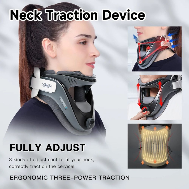 Inflatable Cervical Traction Device Neck Stretcher Posture Corrector With Adjustable Support For P 1