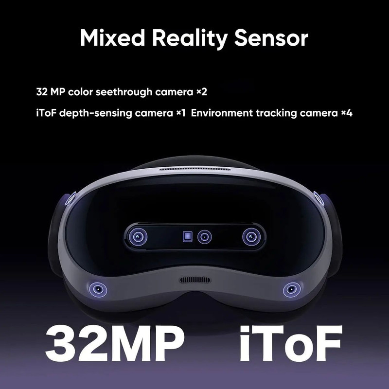 PICO 4 Ultra VR MR Headset Wireless Virtual Reality Glasses With 4K Display Snapdragon XR2 Gen 2 90 1