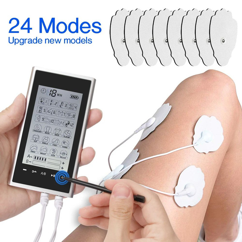 24Mode TENS Unit Muscle Stimulator 4 Output Channel Electric EMS Massager For Pain Relief Body Sl 1