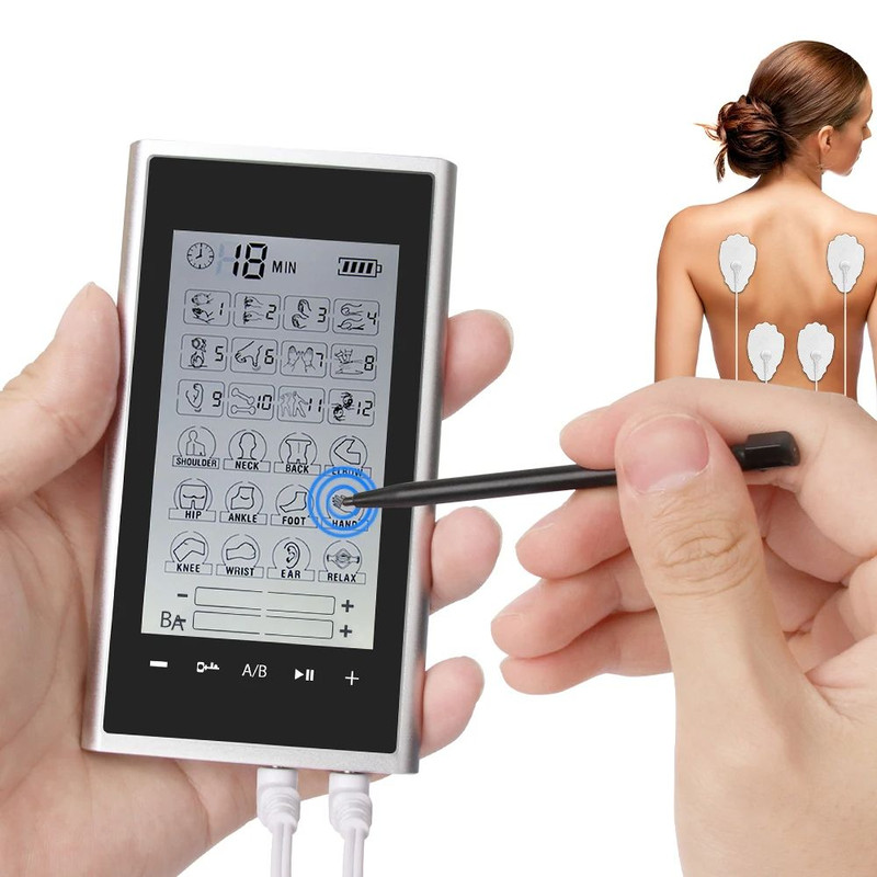 24Mode TENS Unit Muscle Stimulator 4 Output Channel Electric EMS Massager For Pain Relief Body Sl 2