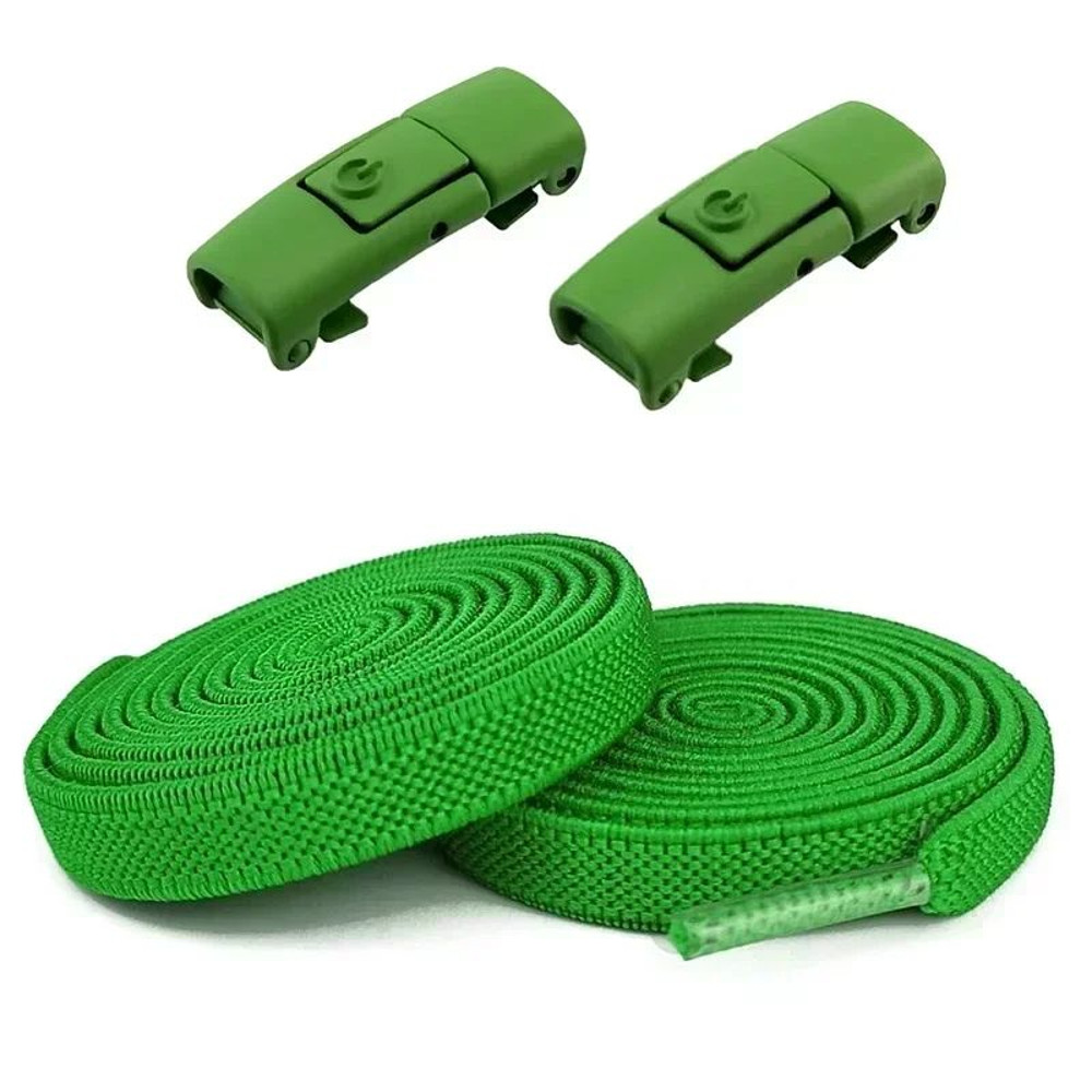 2Pairs Tie Shoe Laces Elastic Laces With Press Lock Widened Flat Shoelaces For Sneakers Kids Adult 7