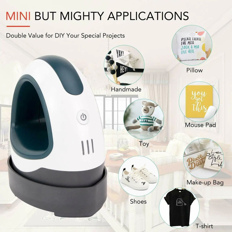 MINI Heat Press Machine Portable Easy Press Iron For HTV Vinyls Cricut DIY T Shirts Clothes Bags Ha 1