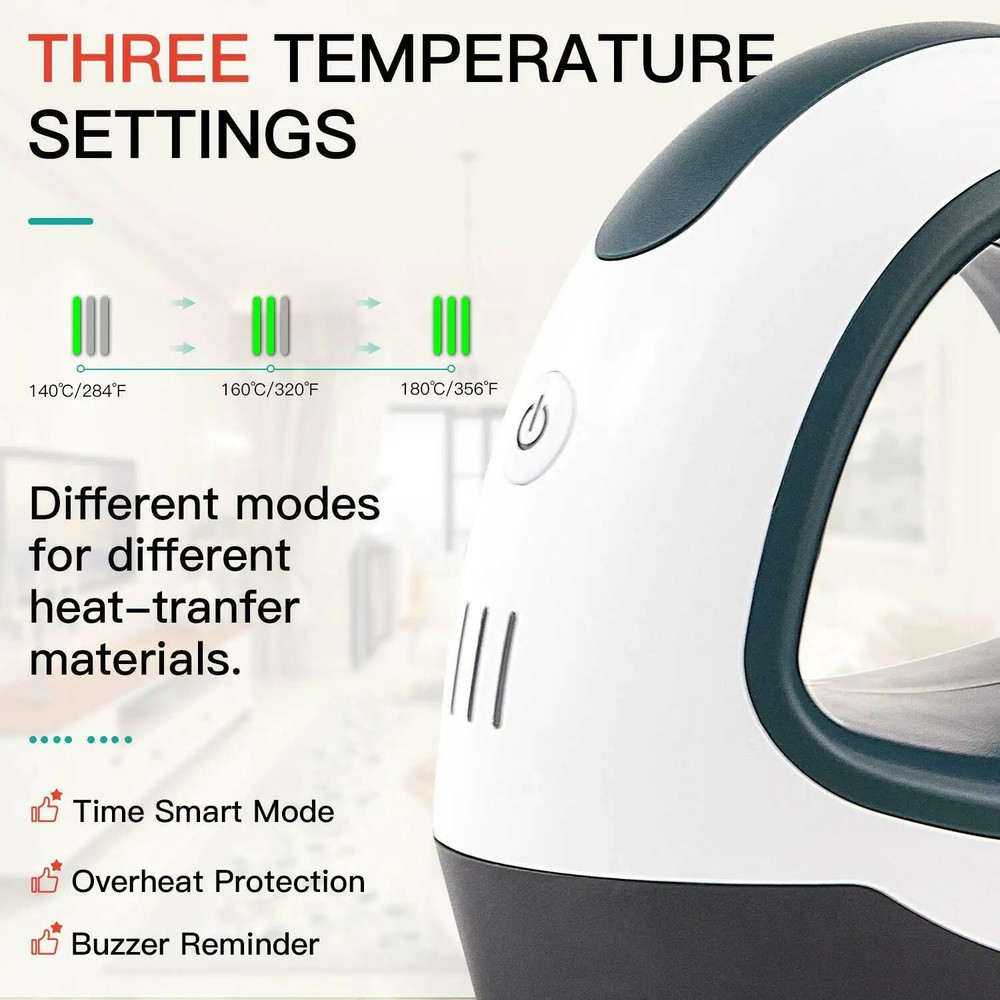 MINI Heat Press Machine Portable Easy Press Iron For HTV Vinyls Cricut DIY T Shirts Clothes Bags Ha 2