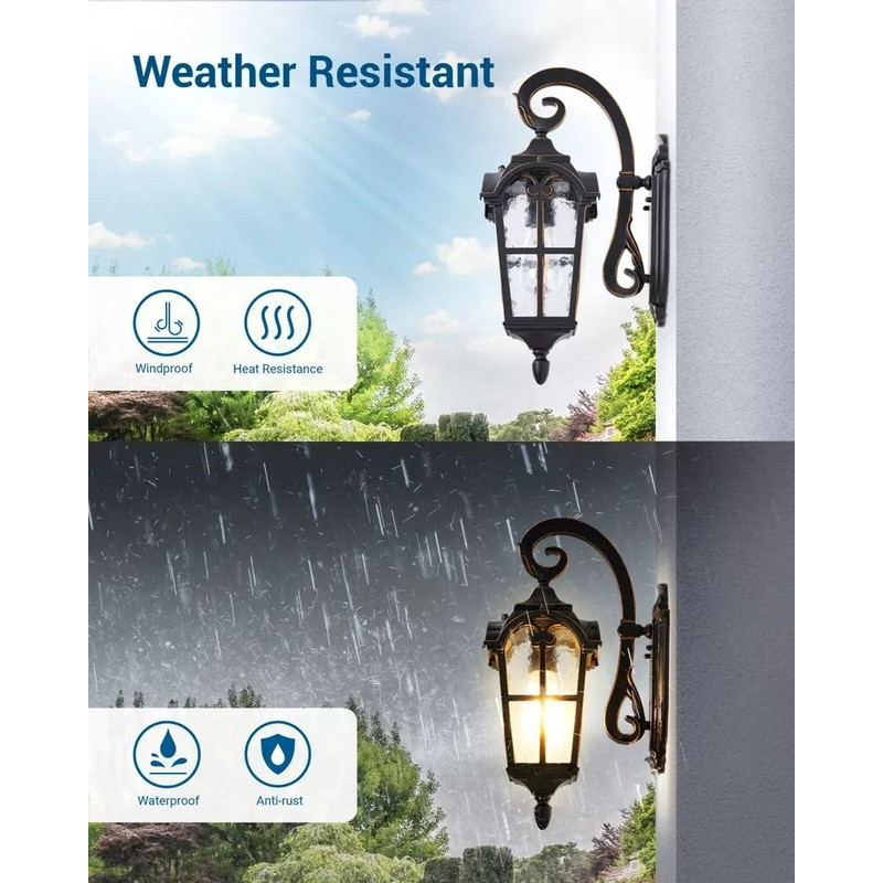 Wall Lamp Outdoor Light Fixtures Dusk To Dawn Lanterns For Porch Patio Or Garage 5