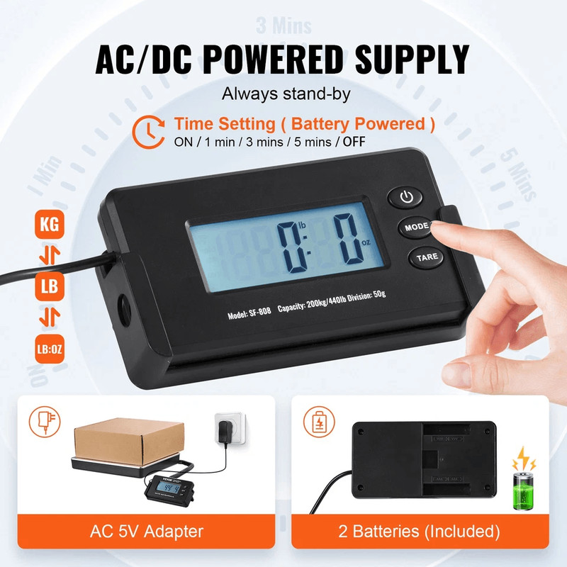 Digital Shipping Scale Postal Scale With LCD ACDC Dual Power Stainless Steel Platform 3