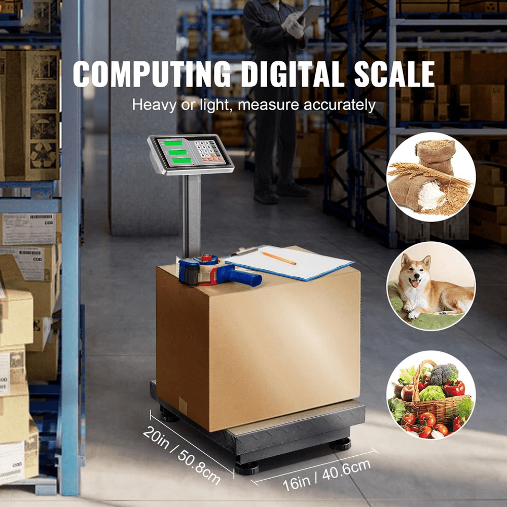 Digital Computing Floor Platform Scale ACDC Powered Shipping  Postal Scale 1