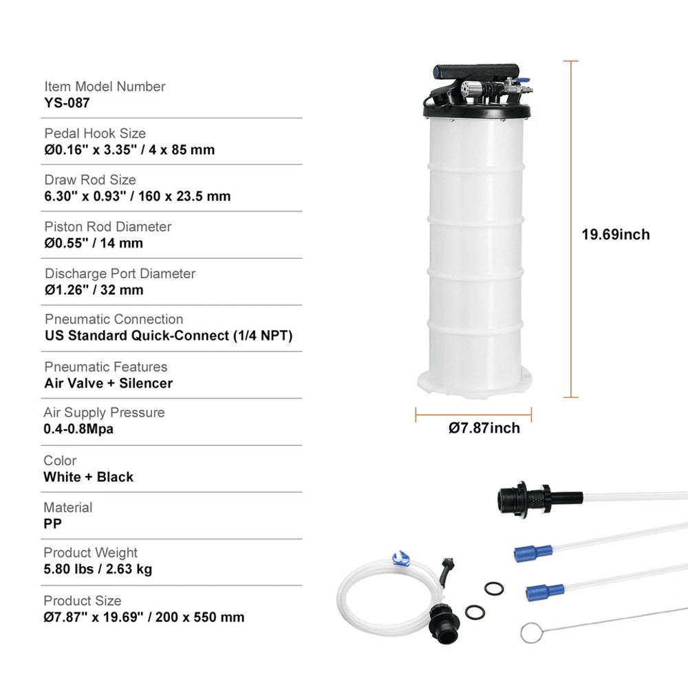 Dual Mode Fluid Extractor Pneumatic Manual Oil Change Vacuum Pump 5