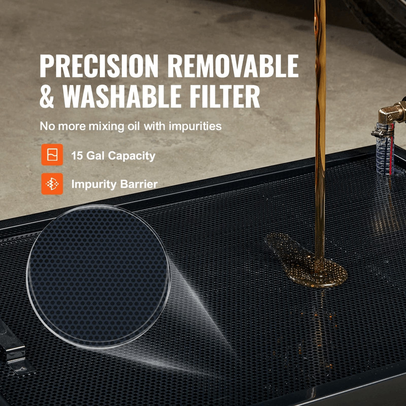 Low Profile Oil Drain Pan With Electric Pump  Swivel Casters Professional Fluid Disposal Cart 4