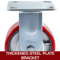 Swivel Caster Polyurethane On Steel Wheel Brake Includes Rigid Swivel Heavy Duty Casters 4