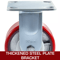 Swivel Caster Polyurethane On Steel Wheel Brake Includes Rigid Swivel Heavy Duty Casters 4