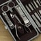 12PCS Professional Pedicure Manicure Set Nail Clippers Cuticle Cleaner Grooming Kit With Case 6