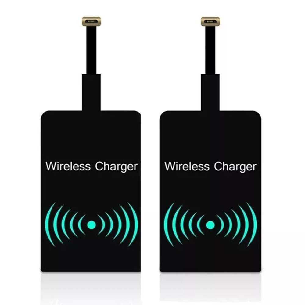 Fast Charging QI Wireless Adapter Compatible With Samsung Android Phones USB C  Micro USB 0
