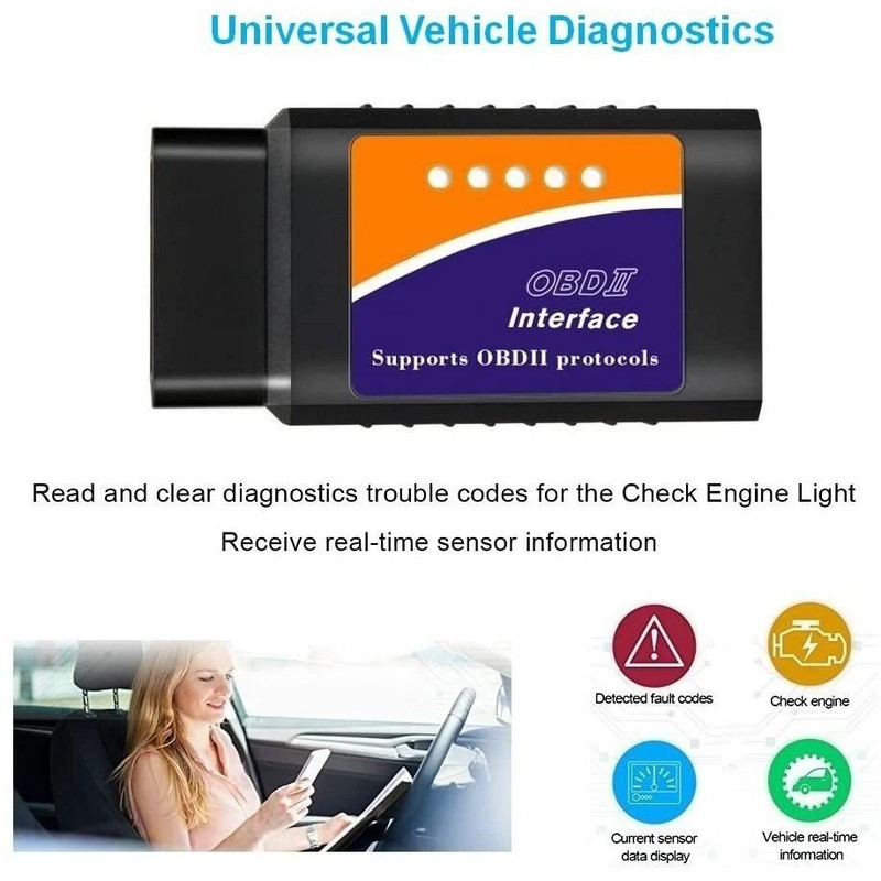 Bluetooth OBD2 Scanner ELM327 Car Diagnostic Tool For Android Auto Fault Code Reader Engine Check 3