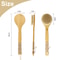 Bath Body Brush With Soft Bristles Long Bamboo Handle Back Scrubber For Shower AntiSlip Grip 5
