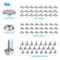 MarineGrade Snap Fastener Kit 50 Set Stainless Steel Boat Canvas Cover Buttons Socket Fasteners 4