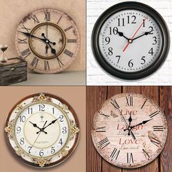 quartz clock movement replacement, diy repair kit with mechanism, hands & tool parts for wall clocks