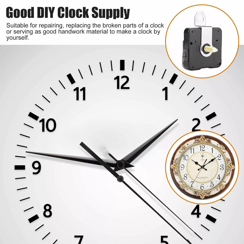 Quartz Clock Movement Replacement DIY Repair Kit With Mechanism Hands Tool Parts For Wall Clocks 4