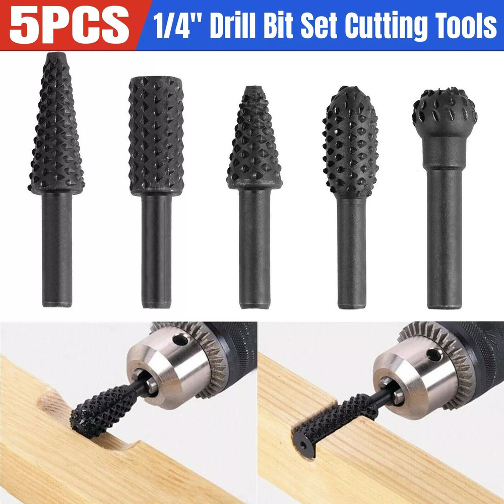 Dremel Rotary Tool Bits Set 5PCS 14 Carbide Burr Bits For Wood Carving Metalworking DIY Grinding 3