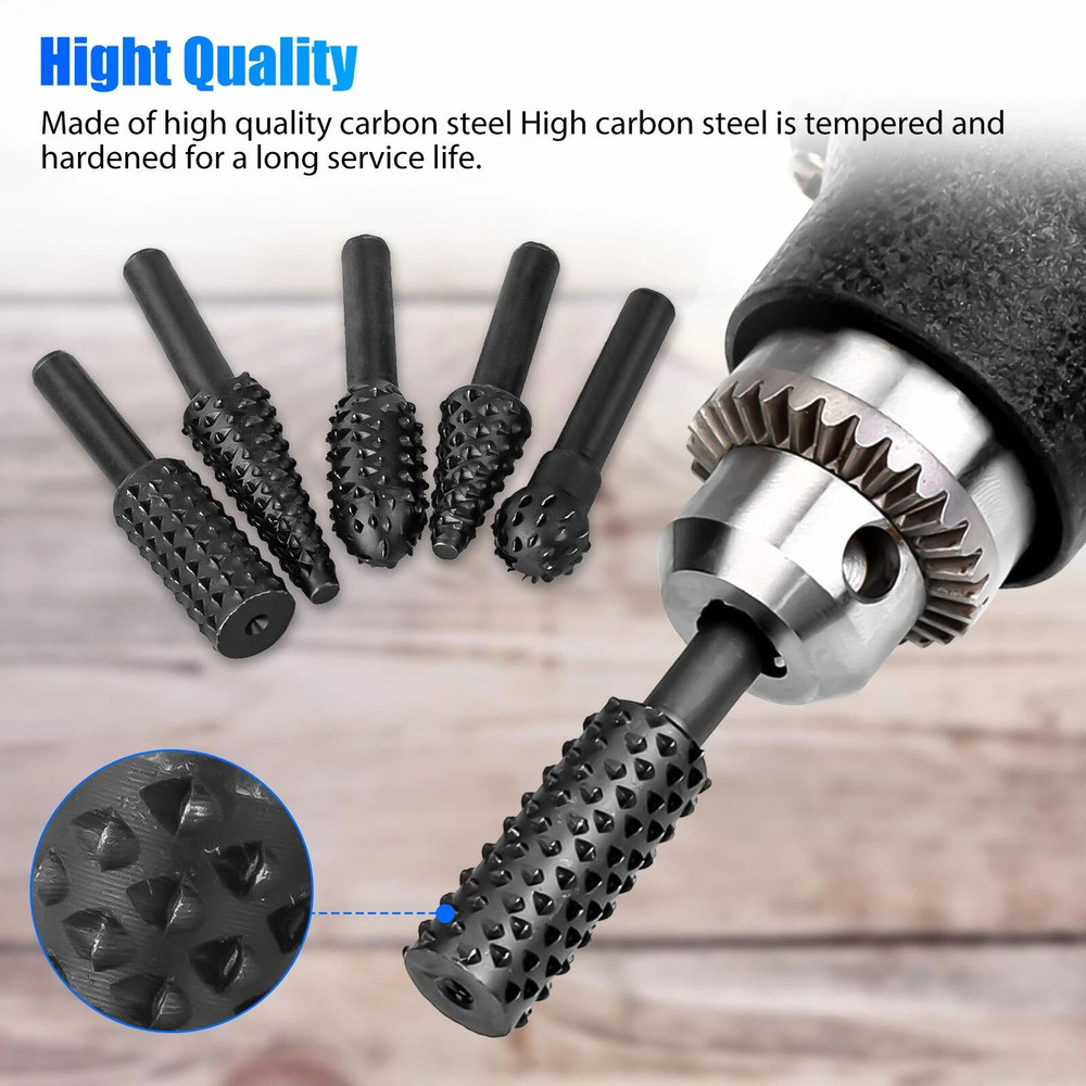 Dremel Rotary Tool Bits Set 5PCS 14 Carbide Burr Bits For Wood Carving Metalworking DIY Grinding 5