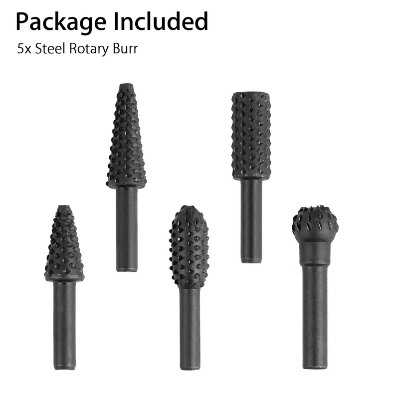 Dremel Rotary Tool Bits Set 5PCS 14 Carbide Burr Bits For Wood Carving Metalworking DIY Grinding 6