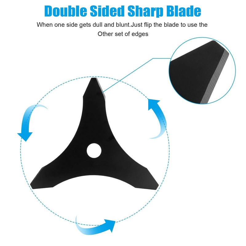 Weed Eater Replacement Blades 2PCS 10 3Tooth Steel Brush Cutter Heads For Trimmer Line Upgrade 0