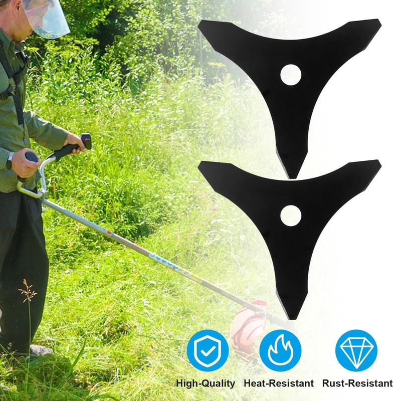 Weed Eater Replacement Blades 2PCS 10 3Tooth Steel Brush Cutter Heads For Trimmer Line Upgrade 3