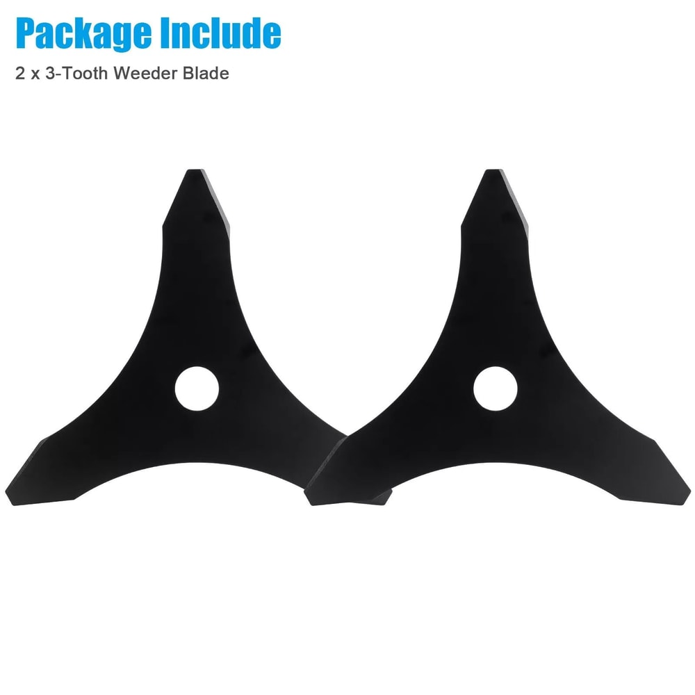 Weed Eater Replacement Blades 2PCS 10 3Tooth Steel Brush Cutter Heads For Trimmer Line Upgrade 5