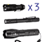 LED Flashlight Set High Powered Zoomable 5 Mode In Robust Aluminum 0