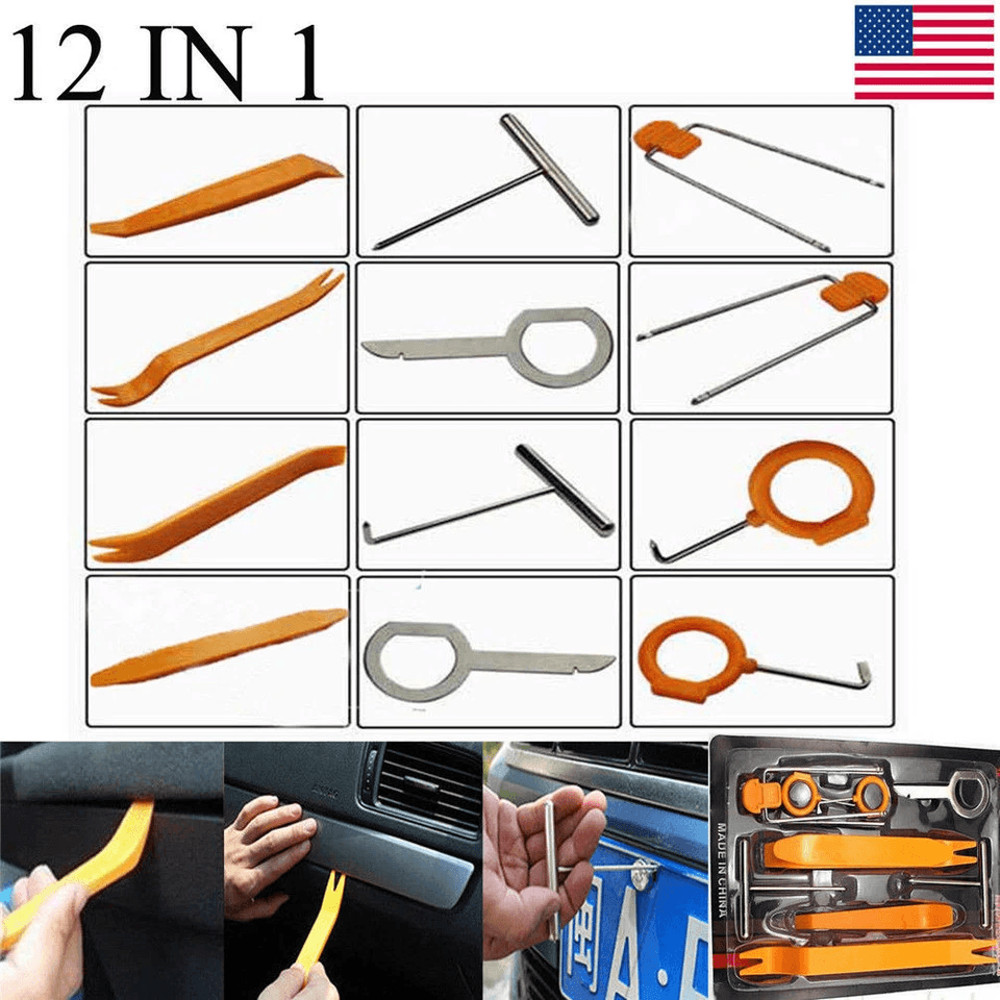 Universal Pry Removal Open Tools Kit For Car Dash Door Trim Panel Clips Radio 0