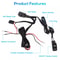 HeavyDuty 40A 12V Wiring Harness Kit Includes OnOff Switch Relay Fuse For LED Light Bars Fog Ligh 4
