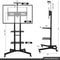 32 To 75in HeightAdjustable Mobile TV Stand Rolling TV Cart With Lockable Wheels Storage Shelves 2