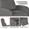 Modern Single Recliner Chair Upholstered Sofa With Pocket Spring For Living Room Gray Linen Reclin 2