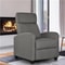Modern Single Recliner Chair Upholstered Sofa With Pocket Spring For Living Room Gray Linen Reclin 6