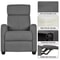 Modern Single Recliner Chair Upholstered Sofa With Pocket Spring For Living Room Gray Linen Reclin 7